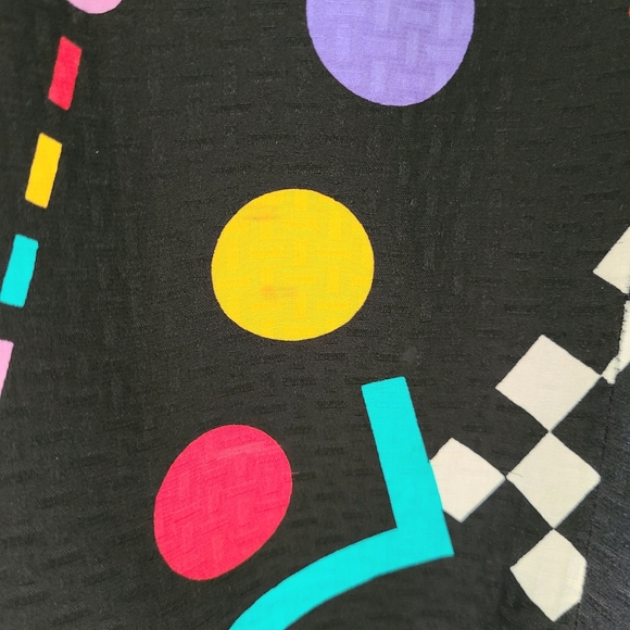 Anne Crimmins for UMI Collections Graphic Print Vintage Silk Skirt - Picture 7 of 8